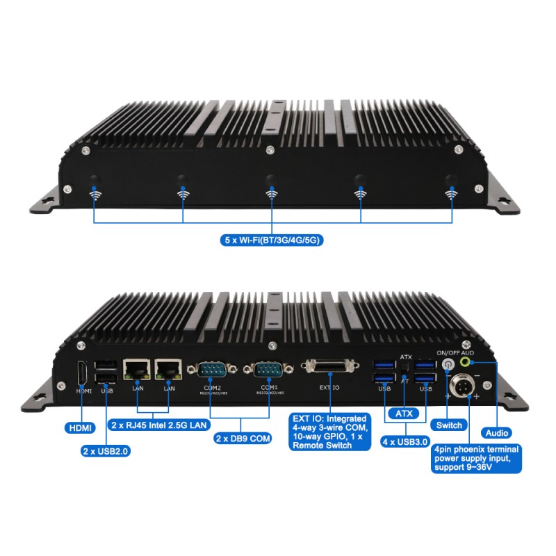 Fanless Industrial Pc Rs485 Core I7 - Rugged Fanless Industrial Computer Core i7