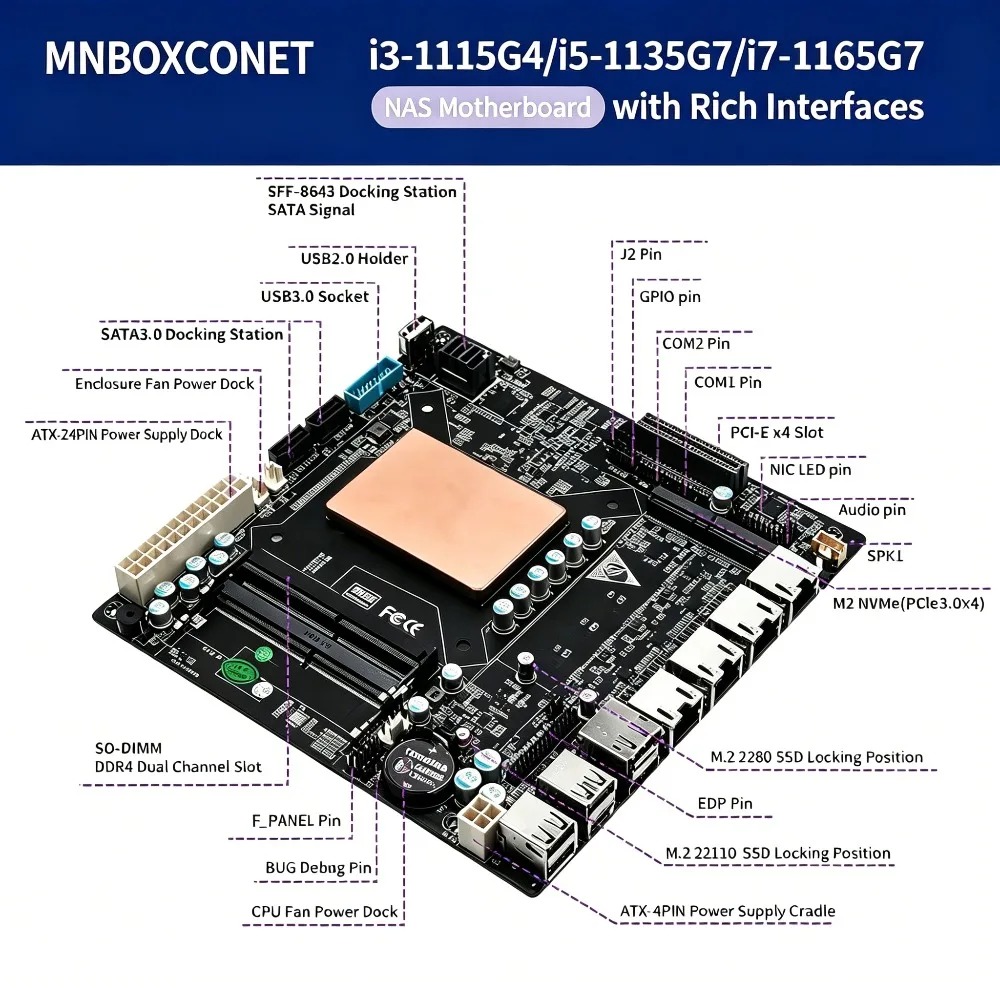 ITX NAS Motherboard with 11th  - Nas Motherboard 8 Sata Mini Itx review and price