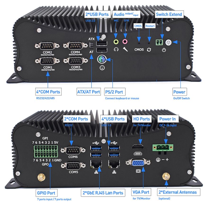 13th Fanless Mini Industrial P - Fanless Industrial Pc Rs485 Core I7 review and price