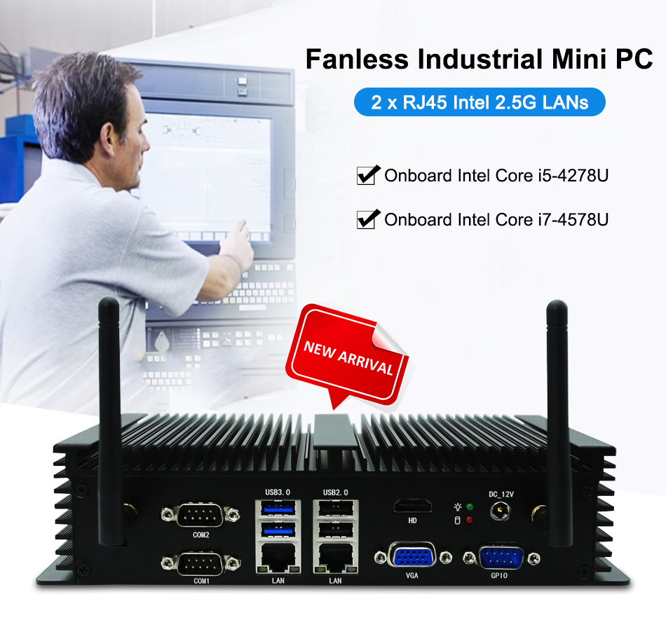 Fanless Embedded PC Intel Core - Fanless Industrial Pc Rs485 Core I7 review and price